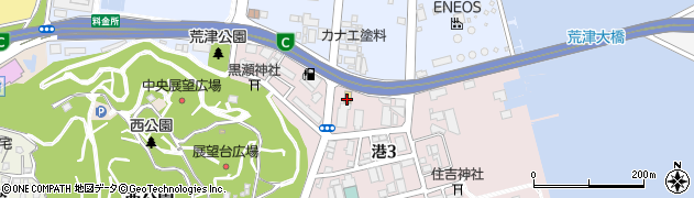 ファミリーマート福岡港店周辺の地図