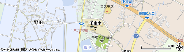 福岡県豊前市千束75周辺の地図