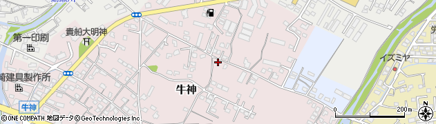 大分県中津市牛神132-1周辺の地図