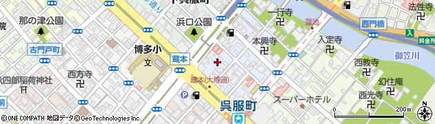 福岡県福岡市博多区中呉服町周辺の地図