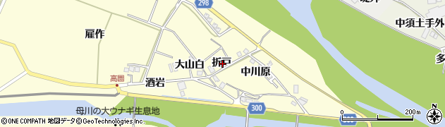 徳島県海部郡海陽町高園折戸周辺の地図