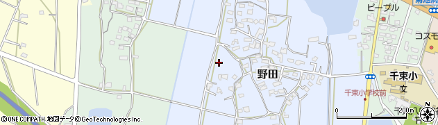 福岡県豊前市野田周辺の地図