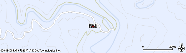 和歌山県古座川町（東牟婁郡）樫山周辺の地図