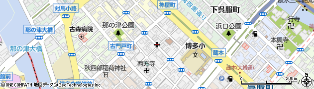 福岡県福岡市博多区奈良屋町周辺の地図