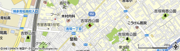 吉塚西公園周辺の地図