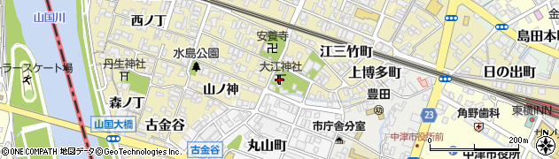 大江神社周辺の地図