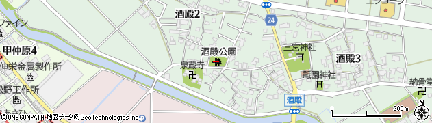 酒殿公園周辺の地図