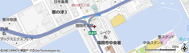 福岡倉庫株式会社　倉庫部中央営業所周辺の地図