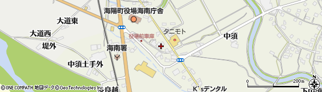 徳島県海部郡海陽町大里上中須周辺の地図