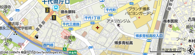 福岡市千代音楽・演劇練習場・パピオビールーム周辺の地図