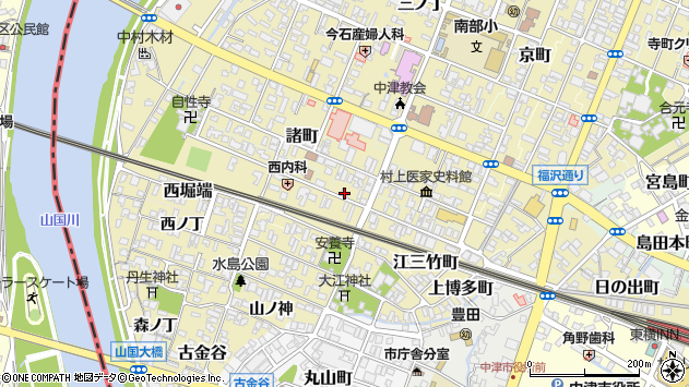 〒871-0048 大分県中津市新魚町の地図