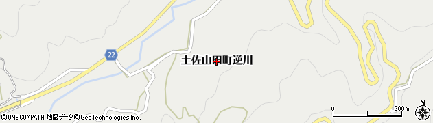 高知県香美市土佐山田町逆川周辺の地図