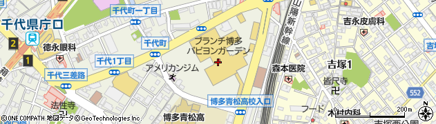 コメダ珈琲店ＢＲＡＮＣＨ博多パピヨンガーデン店周辺の地図