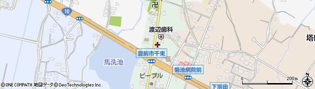 福岡県豊前市千束周辺の地図