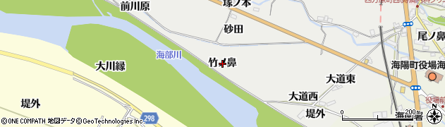 徳島県海陽町（海部郡）多良（竹ノ鼻）周辺の地図
