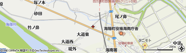 徳島県海陽町（海部郡）多良（高橋）周辺の地図