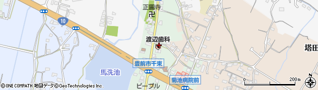 福岡県豊前市千束185周辺の地図