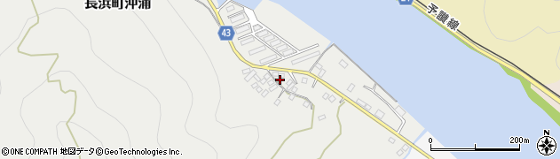 愛媛県大洲市長浜町沖浦107周辺の地図