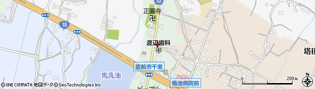 福岡県豊前市千束187周辺の地図