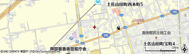 高知県香美市土佐山田町栄町周辺の地図