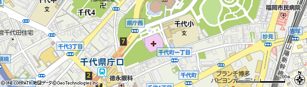 福岡市民体育館周辺の地図