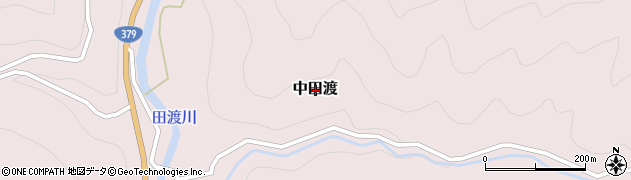 愛媛県喜多郡内子町中田渡周辺の地図