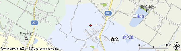 福岡県豊前市森久周辺の地図