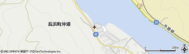 愛媛県大洲市長浜町沖浦66周辺の地図