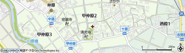 福岡県粕屋町（糟屋郡）甲仲原周辺の地図