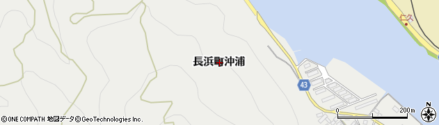 愛媛県大洲市長浜町沖浦周辺の地図