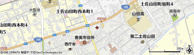 ローソン土佐山田町旭町店周辺の地図