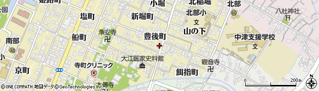 中津豊後町郵便局周辺の地図
