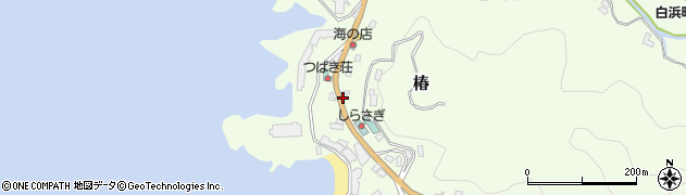 椿温泉周辺の地図