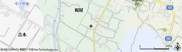 福岡県豊前市梶屋308周辺の地図