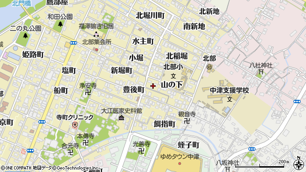 〒871-0063 大分県中津市袋町の地図