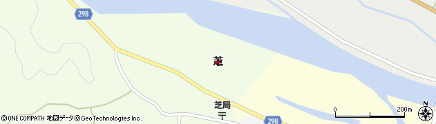 徳島県海陽町（海部郡）芝周辺の地図