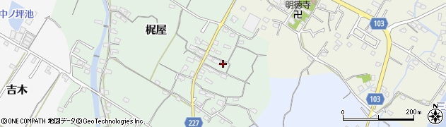 福岡県豊前市梶屋105周辺の地図