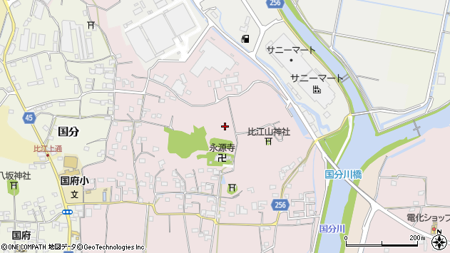 〒783-0054 高知県南国市比江の地図