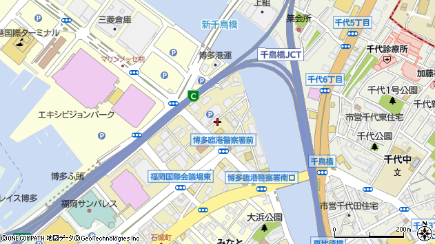 〒812-0032 福岡県福岡市博多区石城町の地図