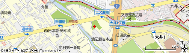 堅田橋公園周辺の地図