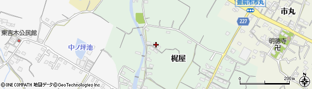 福岡県豊前市梶屋270周辺の地図