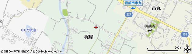 福岡県豊前市梶屋294周辺の地図