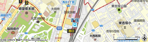 吉塚駅周辺の地図