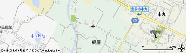 福岡県豊前市梶屋285周辺の地図