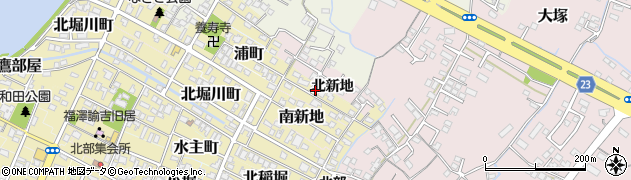 大分県中津市北新地190周辺の地図