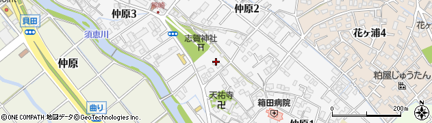 福岡県粕屋町（糟屋郡）仲原周辺の地図