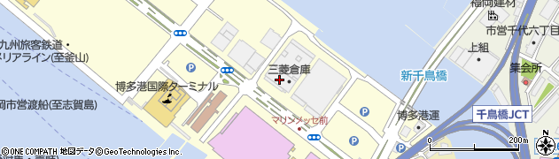 三菱倉庫株式会社福岡支店三菱トランクルーム受付窓口周辺の地図