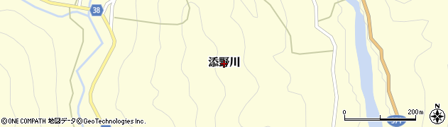 和歌山県古座川町（東牟婁郡）添野川周辺の地図