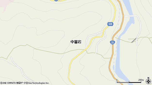 〒791-1502 愛媛県上浮穴郡久万高原町中黒岩の地図