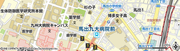 福岡県福岡市東区馬出2丁目3周辺の地図